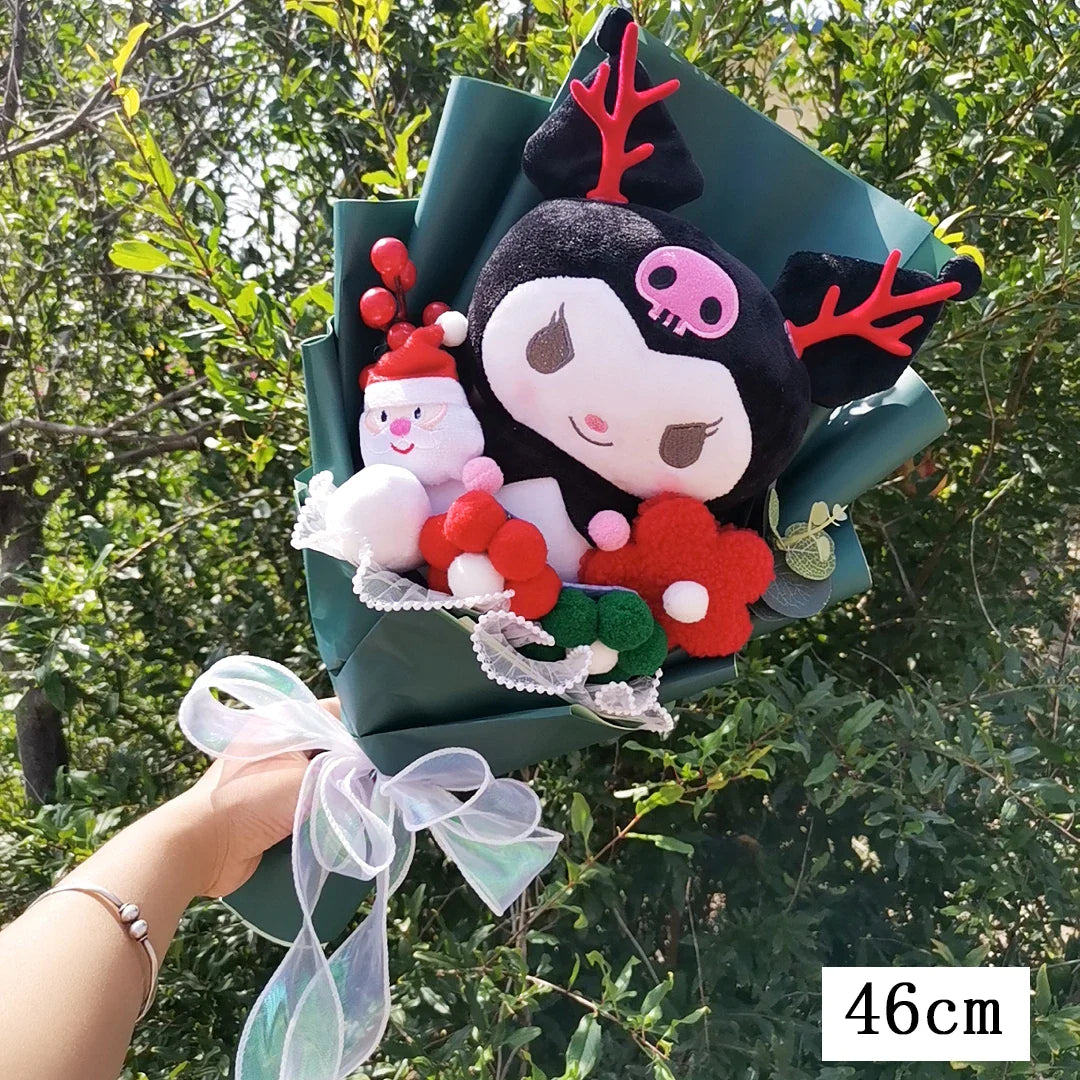 Sanrio Kuromi My Melody Hello Kitty Cinnamoroll Plush Bouquet Kuromi (Black) Flowers - Tophatter Daily Deals