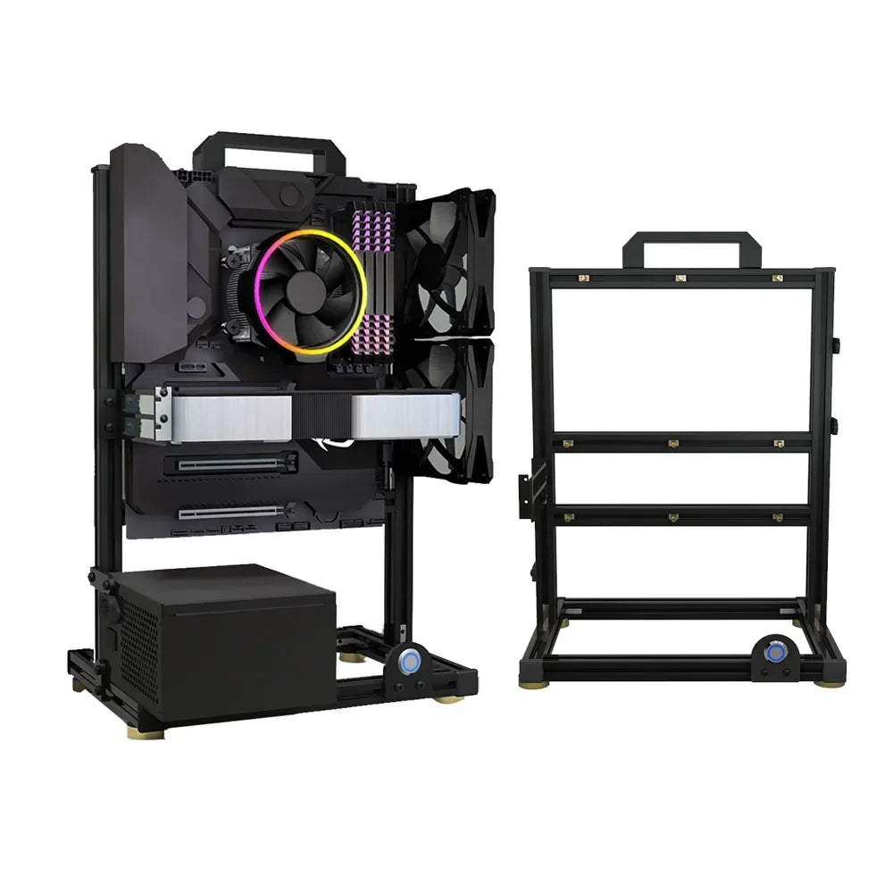 Open Frame Aluminum PC Case Rack EATX Water Cooling - Tophatter Daily Deals