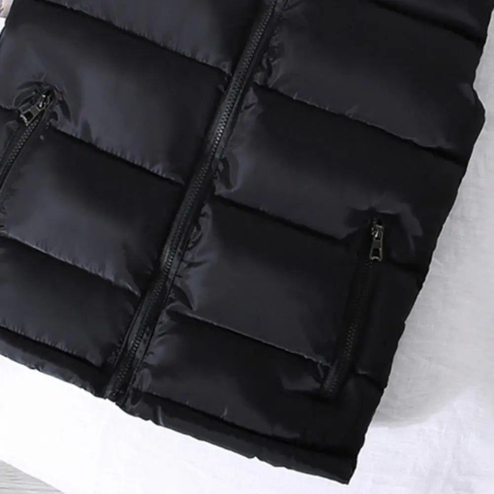 Lightweight Men's Puffer Vest - Slim Stand Collar, Quilted - Tophatter Daily Deals