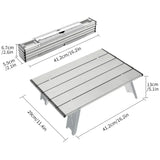 Aluminum Alloy Mini Camping Table Foldable Silver Camp Furniture - Tophatter Daily Deals