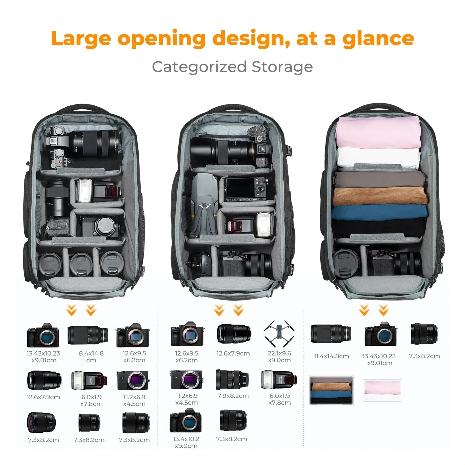 Camera Backpack with Tripod Strap Outdoor Black Backpacks - Tophatter Daily Deals
