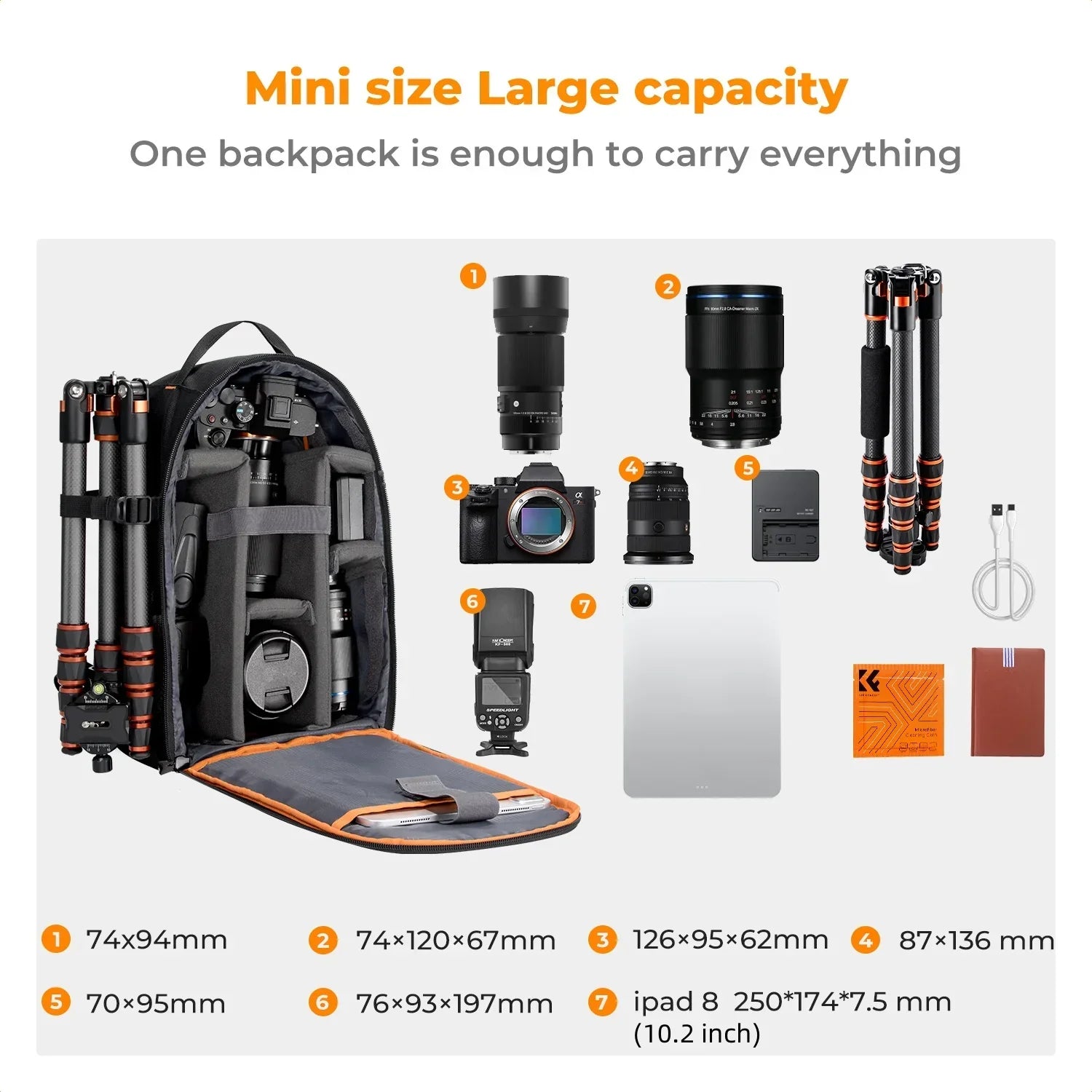 10L Lightweight Camera Backpack Black Backpacks - Tophatter Daily Deals