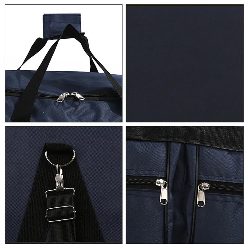 80L Foldable Waterproof Travel Duffel Bag Deep Blue Duffel Bags - Tophatter Daily Deals