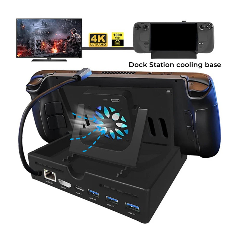 Steam Deck Clear Cooling Back Cover With Stand Bracket - Tophatter Daily Deals