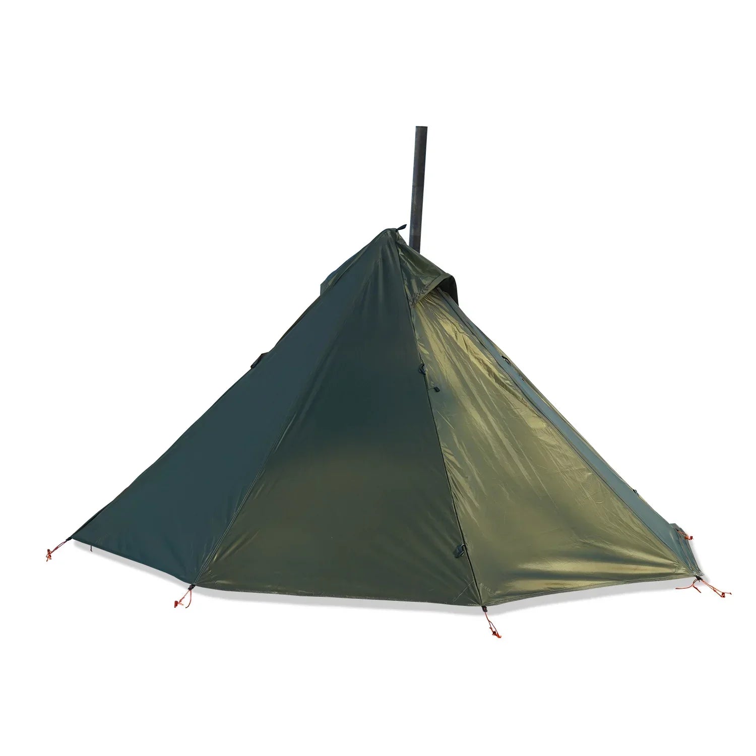Tipi Hot Tent with Chimney Window Bushcraft Green Tents - Tophatter Daily Deals