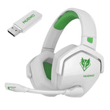 Wireless Gaming Headset With Mic Active Noise Cancellation WhiteGreen - Tophatter Daily Deals