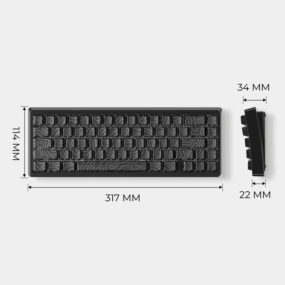 Mechanical Keyboard M67 67 Key Gasket Hot Swappable RGB - Tophatter Daily Deals