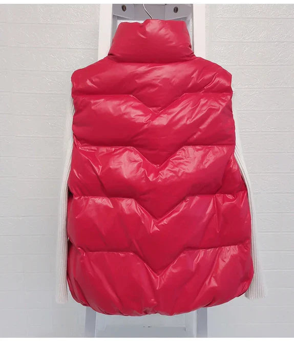 Insulating Women Vest - Loose Puffer, Polyester, Winter - Tophatter Daily Deals