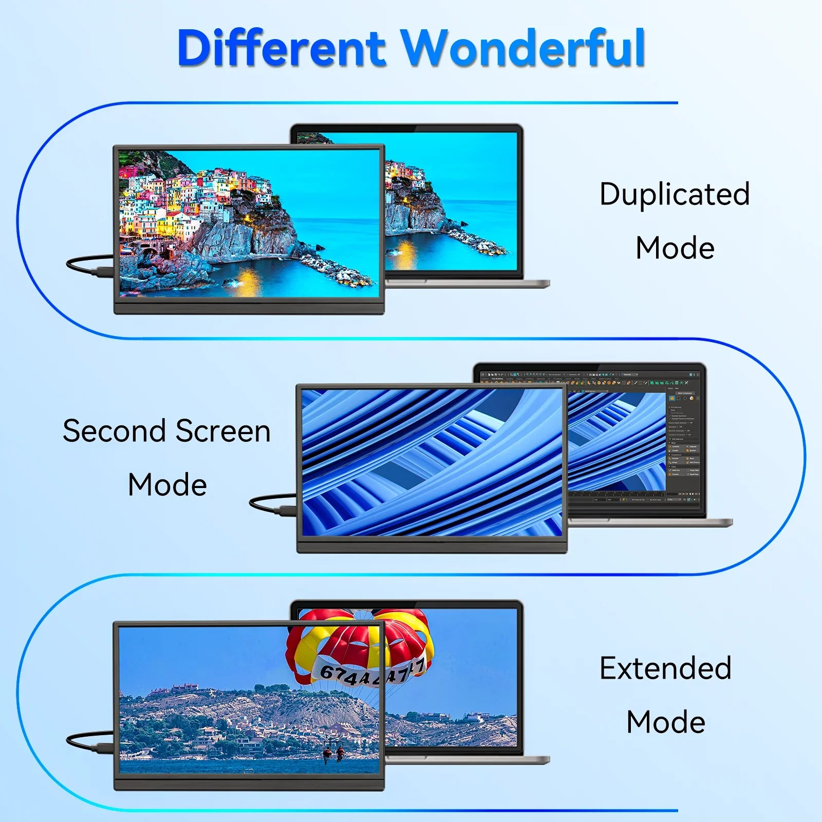 Portable 15.6 Inch 1080P Gaming Monitor 60Hz Second Screen - Tophatter Daily Deals