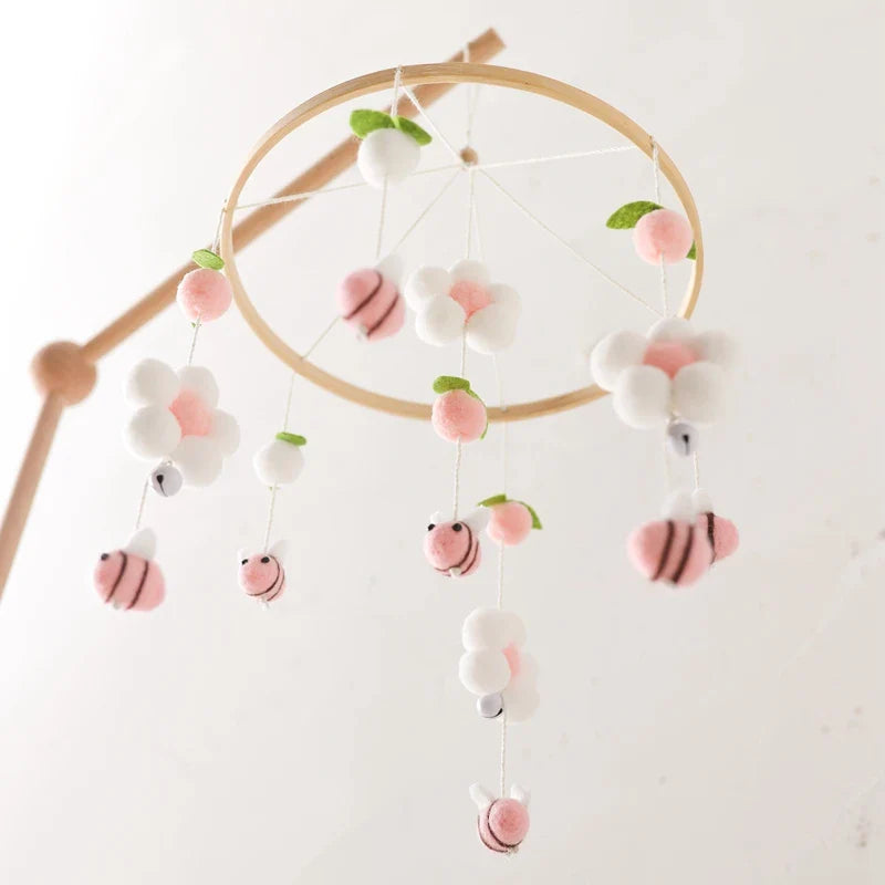 Baby Crib Mobile Wooden Musical Newborn Sensory Toys - Tophatter Daily Deals