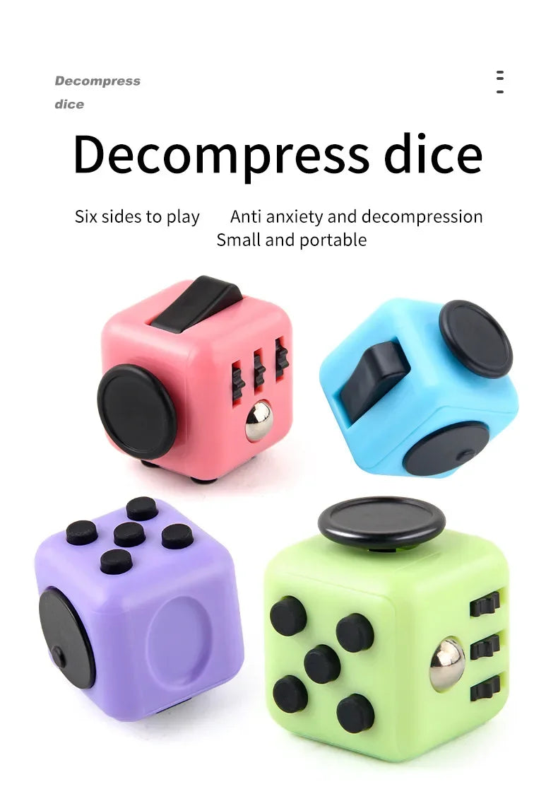 Fidget Cube Antistress Spinner Toy Sensory Stress Relief - Tophatter Daily Deals