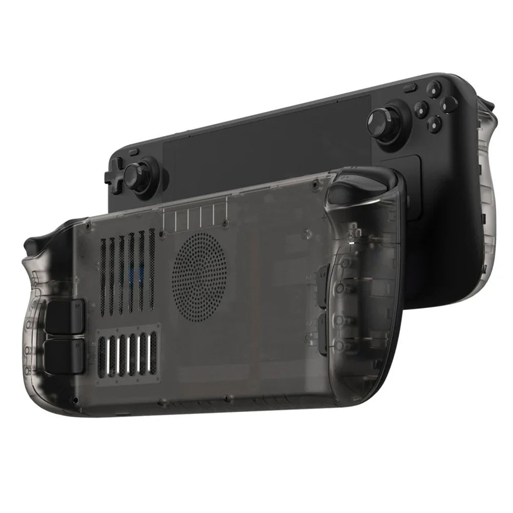 Steam Deck Clear Cooling Back Cover With Stand Bracket Transparent Black - Tophatter Daily Deals