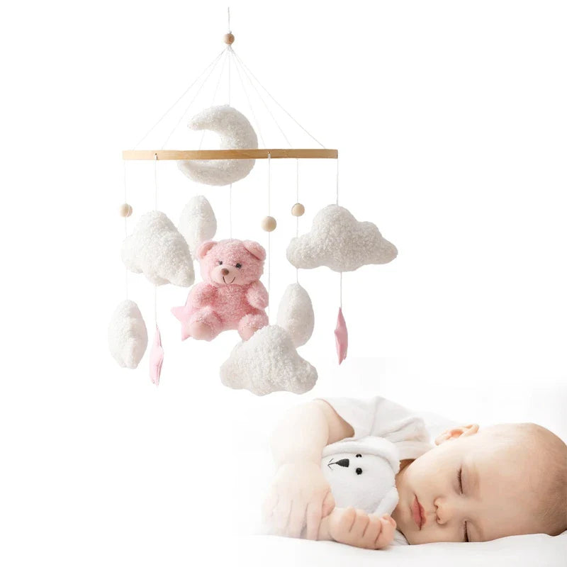 Baby Crib Mobile Wooden Musical Newborn Sensory Toys - Tophatter Daily Deals