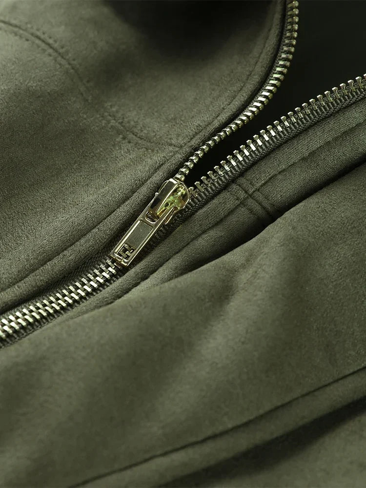 Oversized Women’s Bomber Jacket - Boxy, Velvet, Autumn - Tophatter Daily Deals