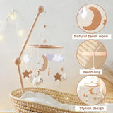Wooden Felt Animal Crib Mobile With Soothing Calming Music - Tophatter Daily Deals