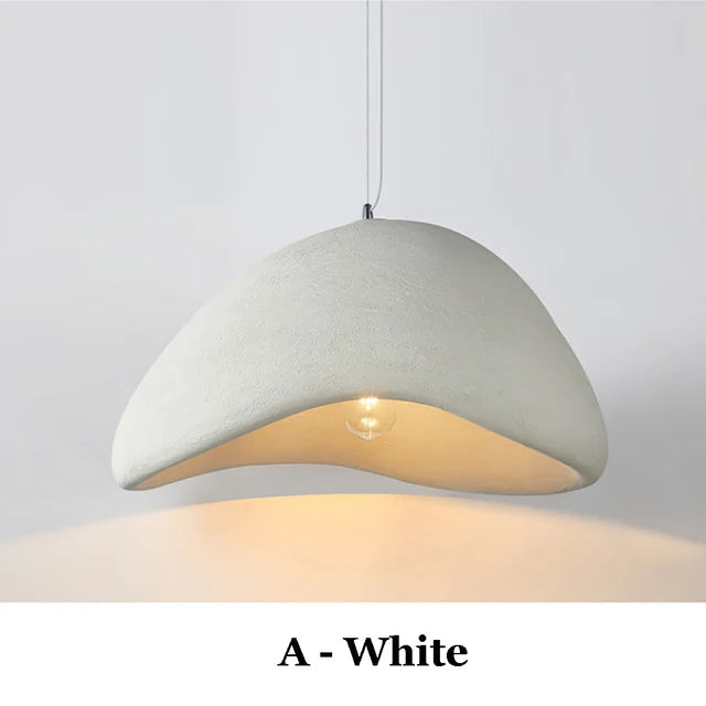 Japandi Pendant Ceiling Lamps Nordic Wabi Sabi LED Dining Room A-White - Tophatter Daily Deals