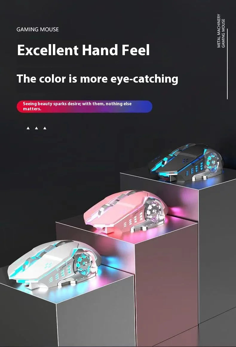 Wireless Rechargeable Gaming Mouse Bluetooth Silent Backlit - Tophatter Daily Deals