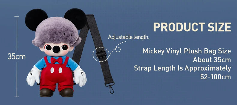 Genuine Pop Mart Dimoo World × Disney Series - Mickey Vinyl Plush Bag Animals - Tophatter Daily Deals
