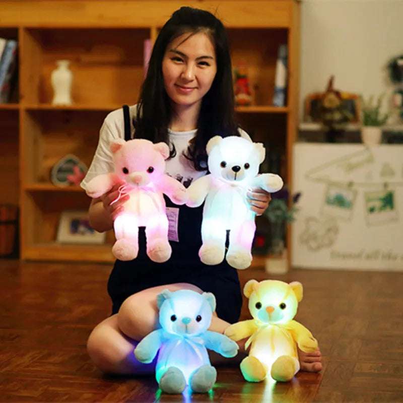 Light-Up LED Glowing Teddy Bear Stuffed Animal Plush Toy Animals - Tophatter Daily Deals