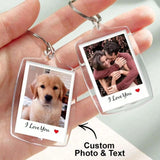Custom Photo And Text Keychain, Personalized Acrylic Keychain, Couple Keychain, Birthday's Gift, Anniversaries, Couples Gift. Style 1 - Tophatter Daily Deals