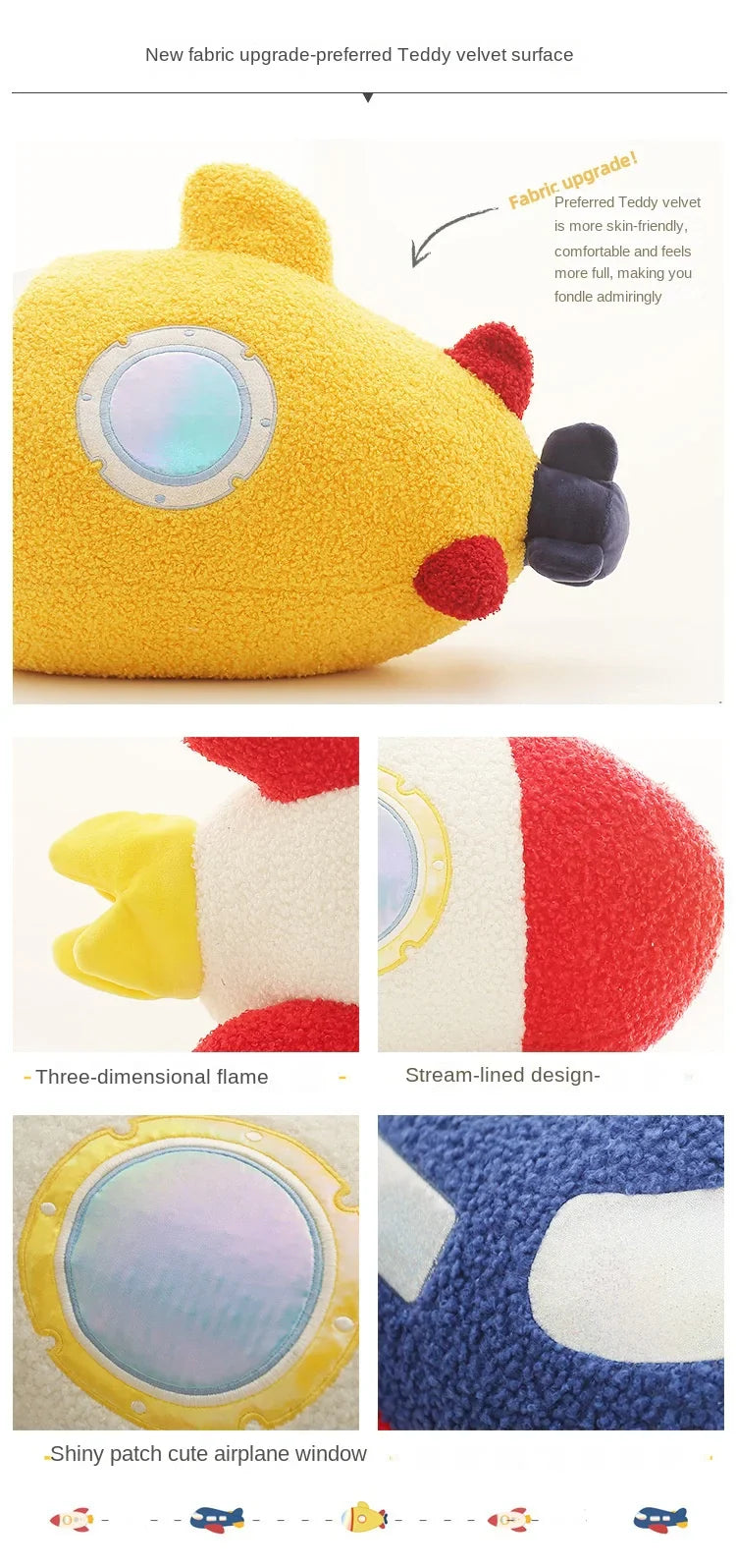 Rocket Spaceship Plane Aeroplane Flight Ship Plush Galaxy Toy Submarine Travel Outer Space - Tophatter Daily Deals