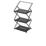 Camping Foldable Storage Organizer Rack Black Camp Furniture - Tophatter Daily Deals