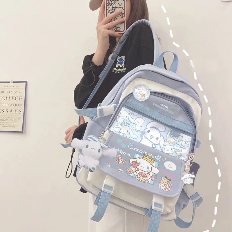 Sanrio Plush Toy Cinnamoroll Backpack Rucksack Schoolbag Kawaii Student School Bag Large Travel Animals - Tophatter Daily Deals