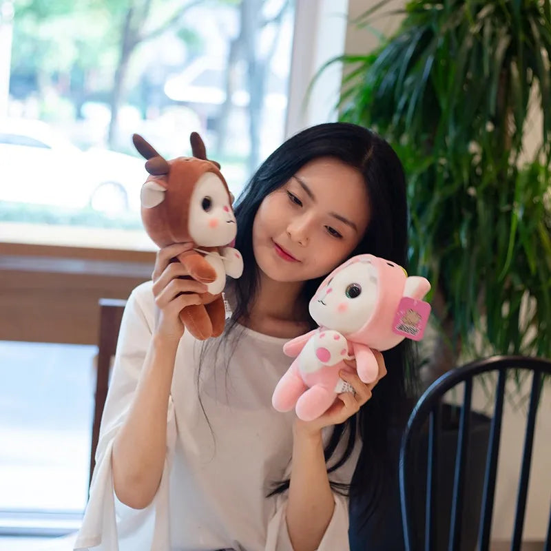 ChooChoo Cat Stuffed Animals Plush Toys Kawaii Soft Plushie Wearing Kigurumi Animals - Tophatter Daily Deals
