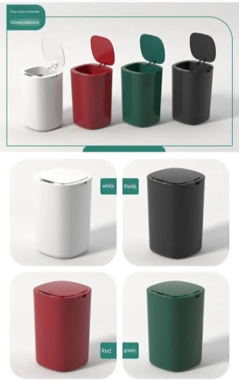 Smart Sensor Trash Bin With Flip Lid For Home Touchless - Tophatter Daily Deals