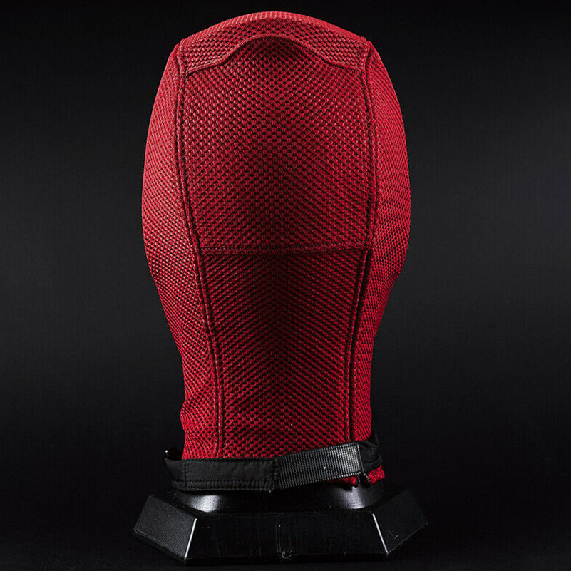 Breathable Deadpool Full Head Cosplay Mask for Adults - 2025 Halloween Costume Accessory, Red and Black Latex Design Halloween Masks - Tophatter Daily Deals
