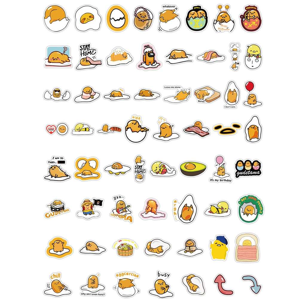 Sanrio Gudetama Lazy Egg Stickers Decoration Decals Food - Tophatter Daily Deals