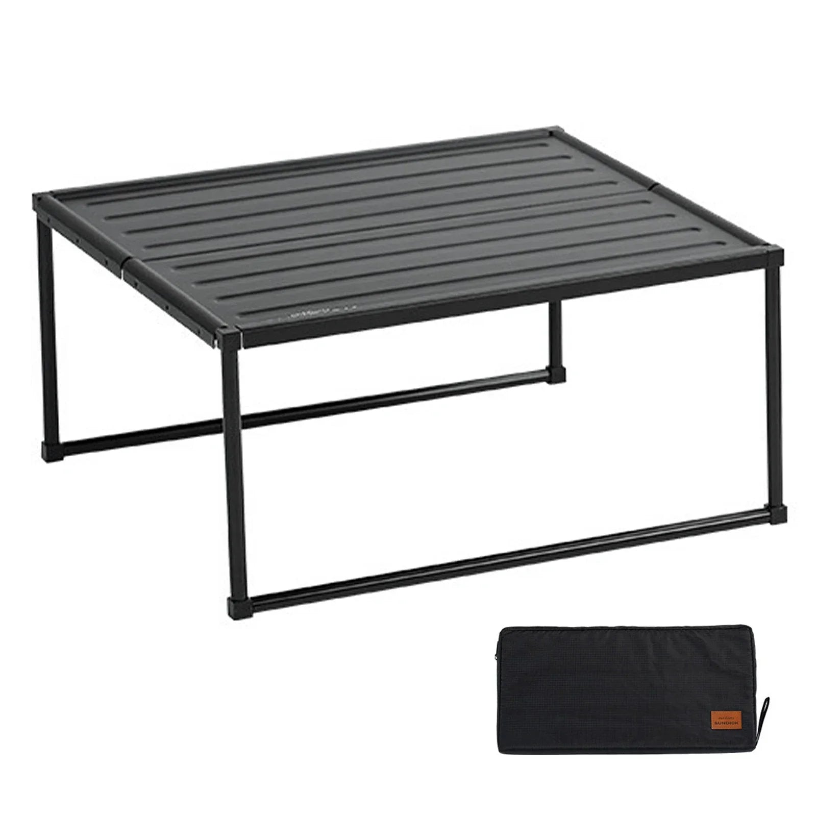 Folding Portable Camping Table Black Camp Furniture - Tophatter Daily Deals
