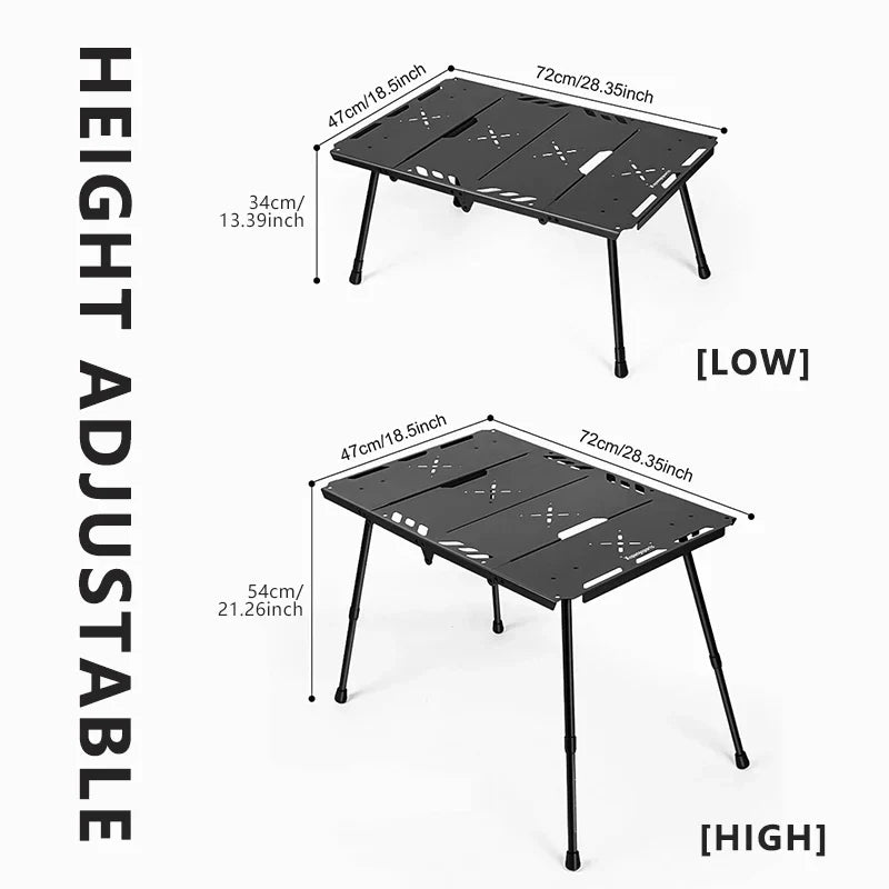 Tactical Folding Camping IGT-Compatible Table Black Camp Furniture - Tophatter Daily Deals