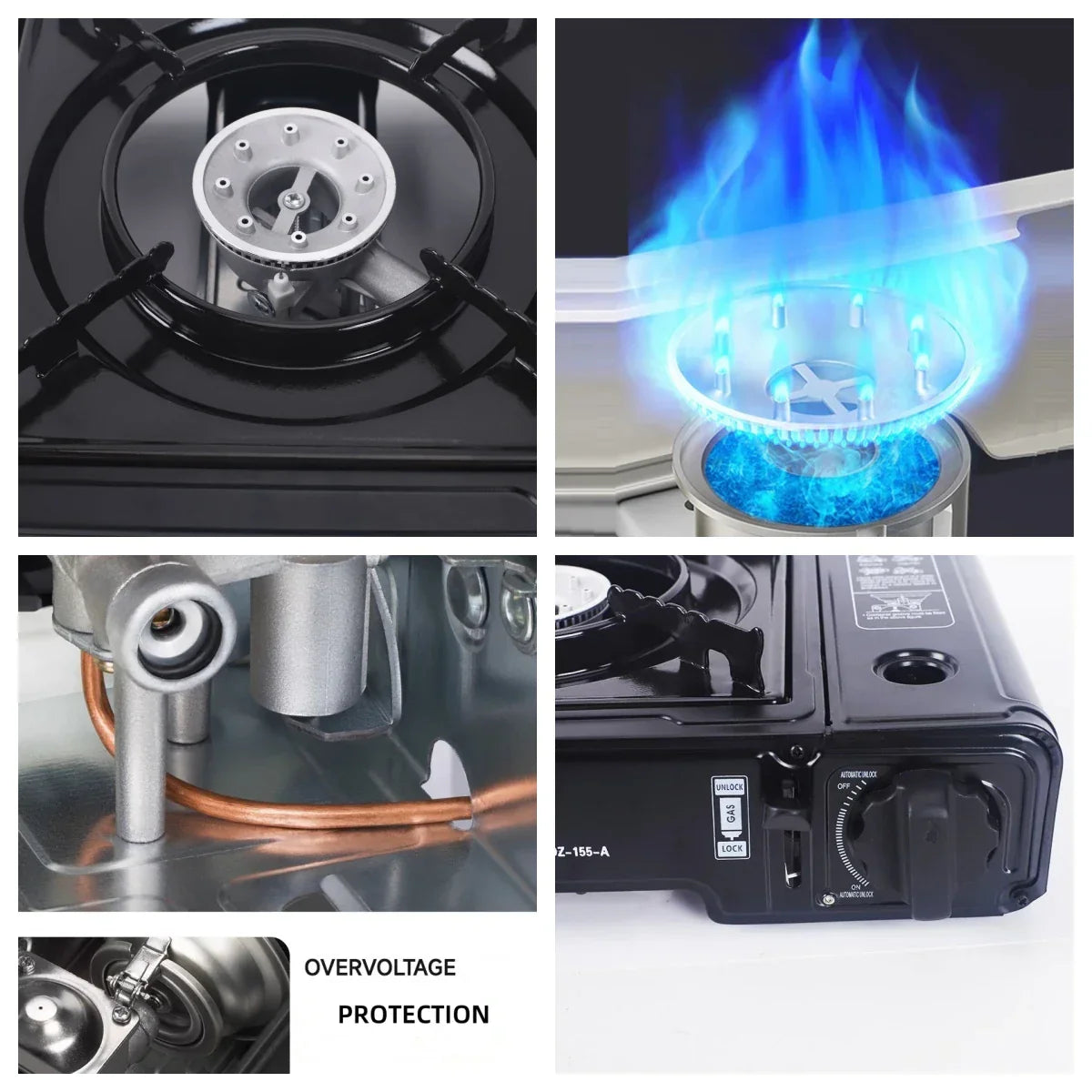 Camping Gas Stove Propane Cassette Burner Black Camp Cooking - Tophatter Daily Deals