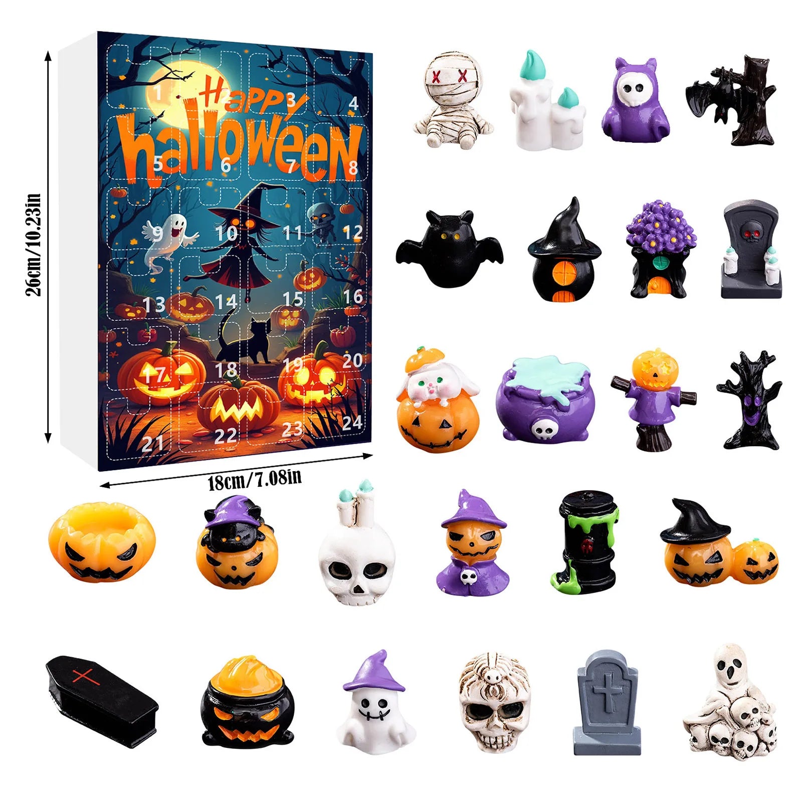 Halloween Advent Calendar 24 Day Non Candy Surprise Gifts B - Tophatter Daily Deals