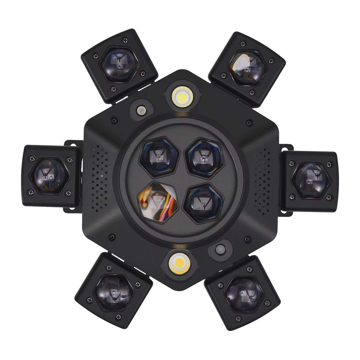 Moving Head Disco Lighting 6 Arms RGBW LED Strobe Lighs Disco Party Lights - Tophatter Daily Deals