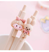 4 Kawaii Rabbit Mechanical Gel Ink Pens School Office Writing Supplies Stationery Pen 0.5mm Animals - Tophatter Daily Deals