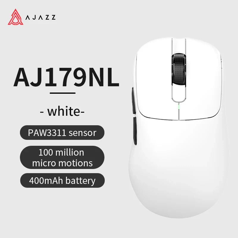 Gaming Mouse Magnetic Charging Ergonomic Lightweight Wireless AJ179NL-White-400mAh - Tophatter Daily Deals