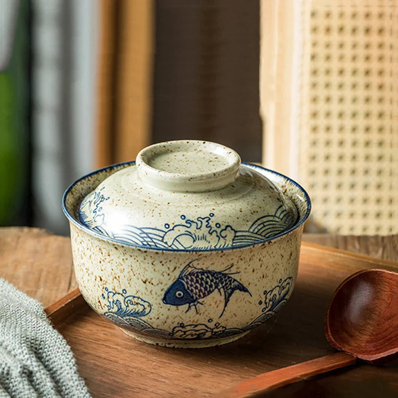 Instant Ramen Bowl With Lid Porcelain Large Capacity - Tophatter Daily Deals