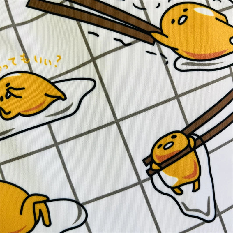 Sanrio Gudetama White Backpack Rucksack Schoolbags Travel Lazy Egg Food - Tophatter Daily Deals