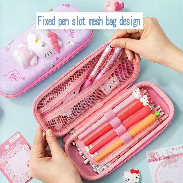 Sanrio Zipped Pencil Case Kawaii Hello Kitty Cinnamoroll My Melody Anime - Tophatter Daily Deals