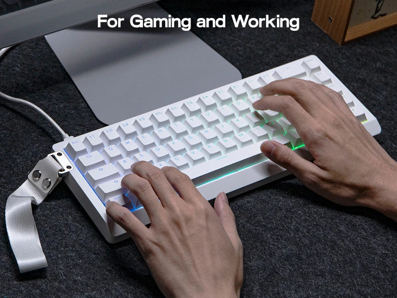 Mechanical 65 Percent Magnetic Wired Keyboard RGB Backlit - Tophatter Daily Deals