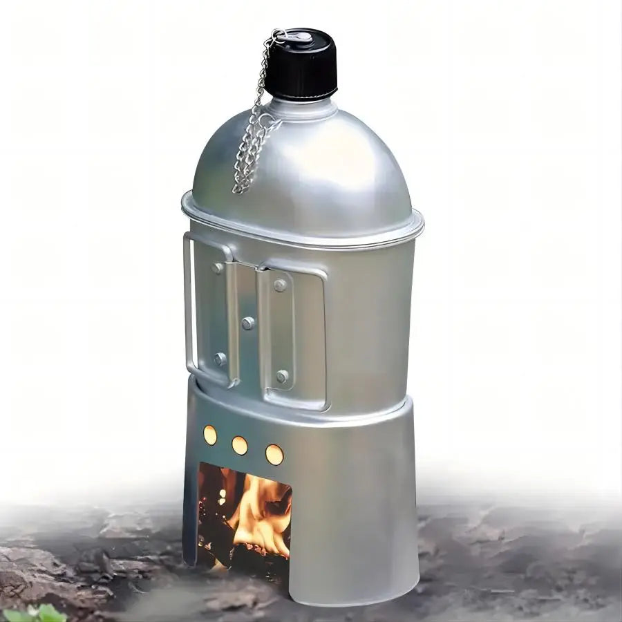 Camping Water Cup with Storage Pouch Silver Camp Cooking - Tophatter Daily Deals