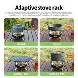 7-Core Camping Gas Stove Multi-Fuel Burner Black Camp Cooking - Tophatter Daily Deals