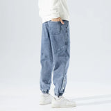Stretchy Relaxed Men's Denim Joggers - Baggy Tapered, Denim - Tophatter Daily Deals