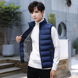 Insulating Men's Puffer Vest - Quilted Cotton Blend, Winter - Tophatter Daily Deals
