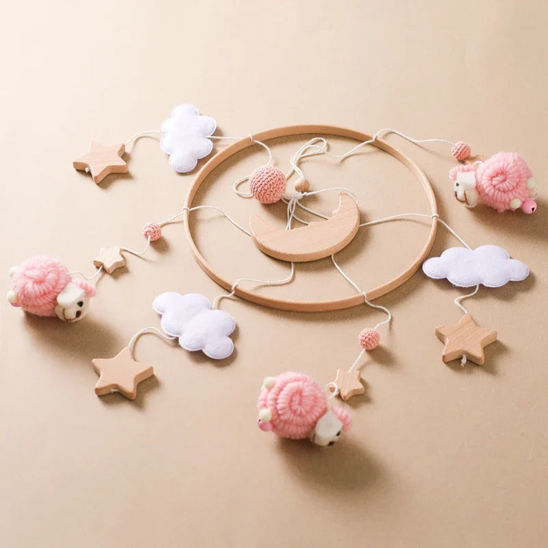 Baby Crib Mobile Wooden Musical Newborn Sensory Toys - Tophatter Daily Deals