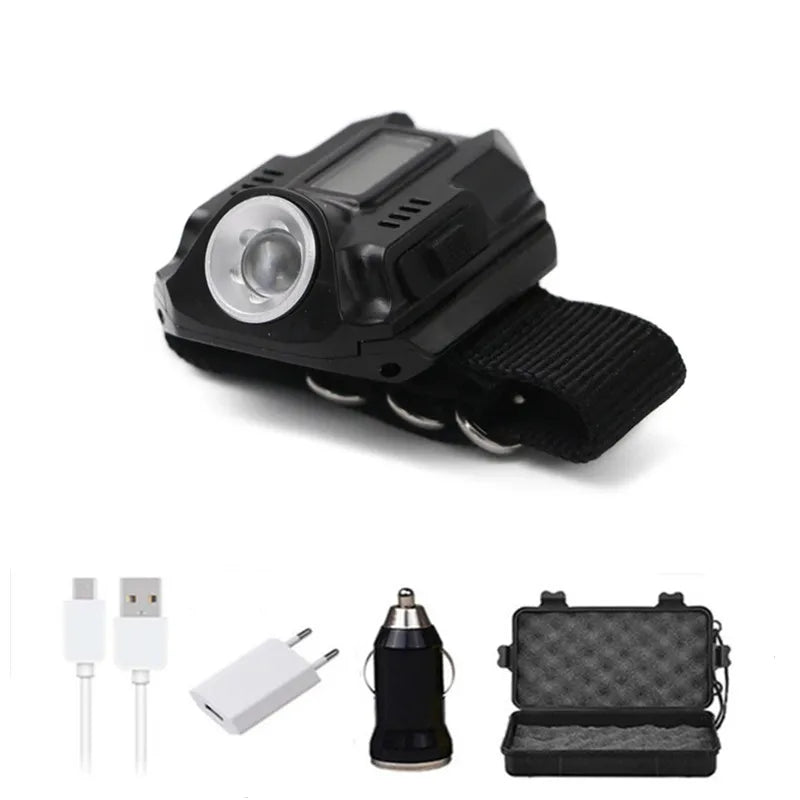 Portable Wrist Light USB Rechargeable Tactical LED Handsfree Type E - Tophatter Daily Deals