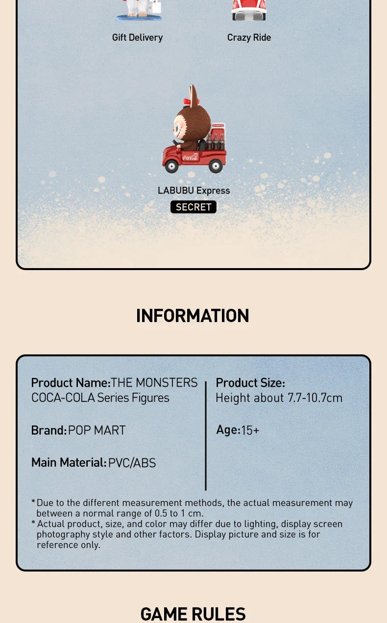 Genuine Pop Mart The Monsters Labubu Coca-Cola Series Figurines Blind Box Mythical - Tophatter Daily Deals
