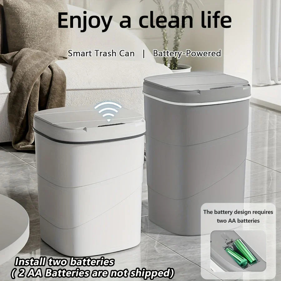 Touchless Sensor Trash Can Battery Powered Hygienic Home - Tophatter Daily Deals
